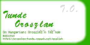 tunde oroszlan business card